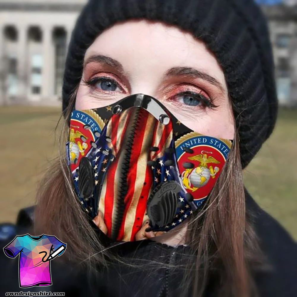 United state marino corps filter activated carbon pm 2,5 face mask