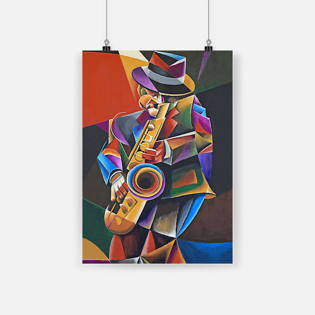 Wall art saxophone art man poster 1