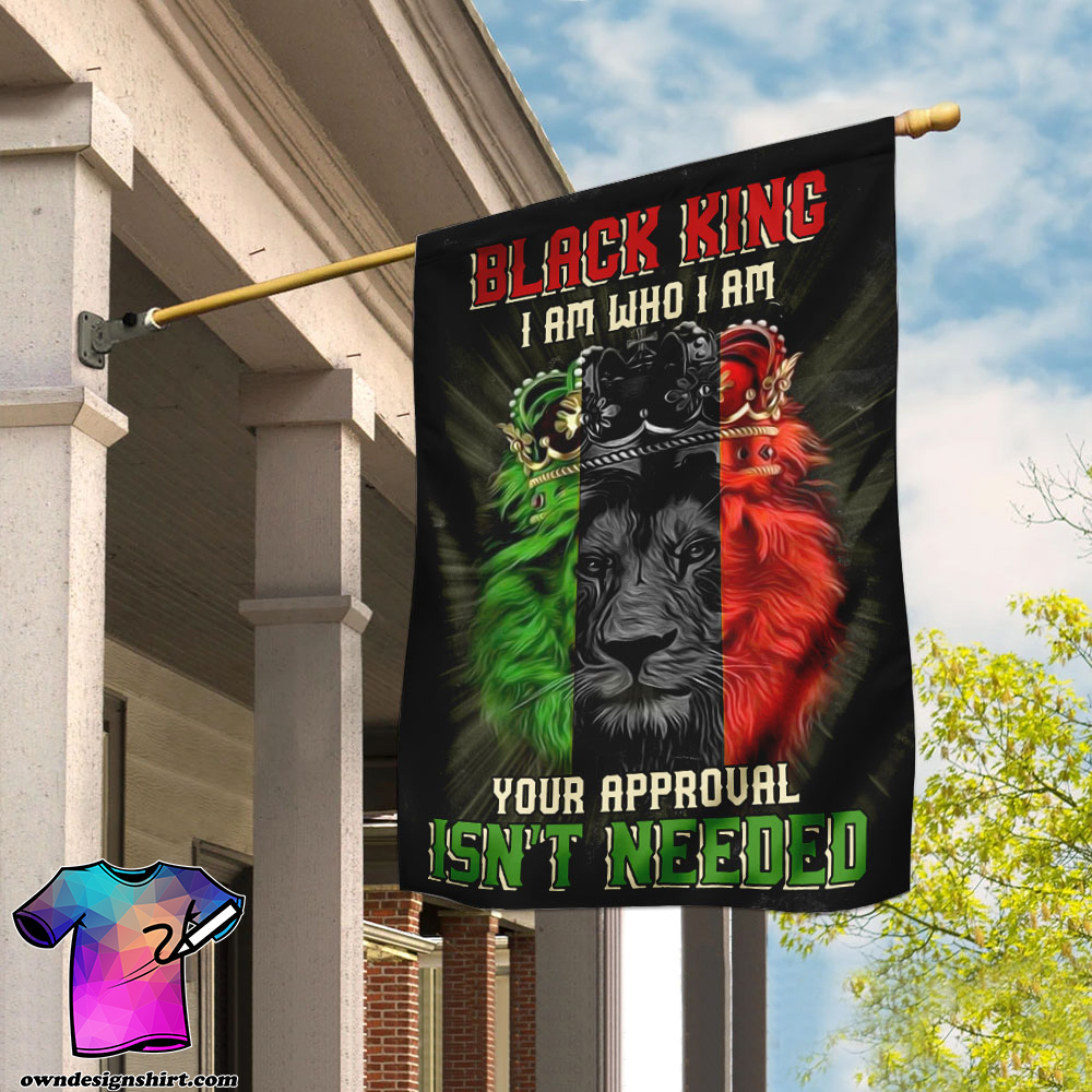 Black king i am who i am your approval isn_t needed flag
