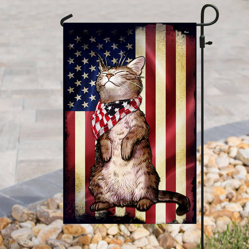 Cat american flag 2