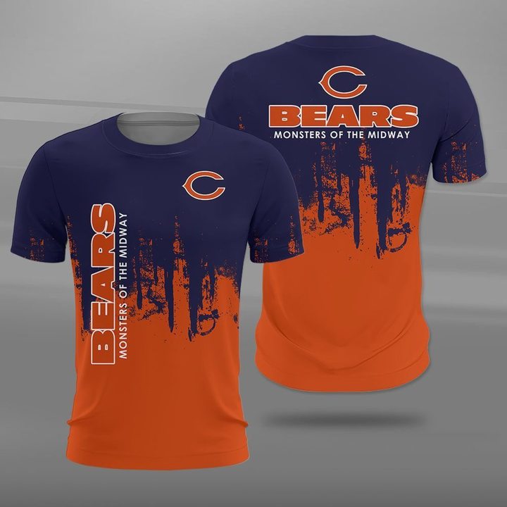 Chicago bears monsters of the midway full printing tshirt