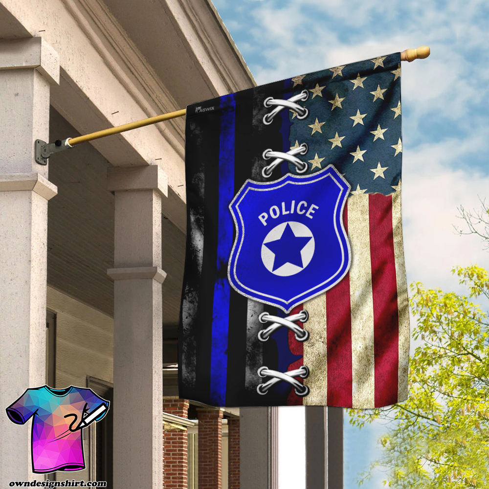 Download Police officer 4th of july american flag