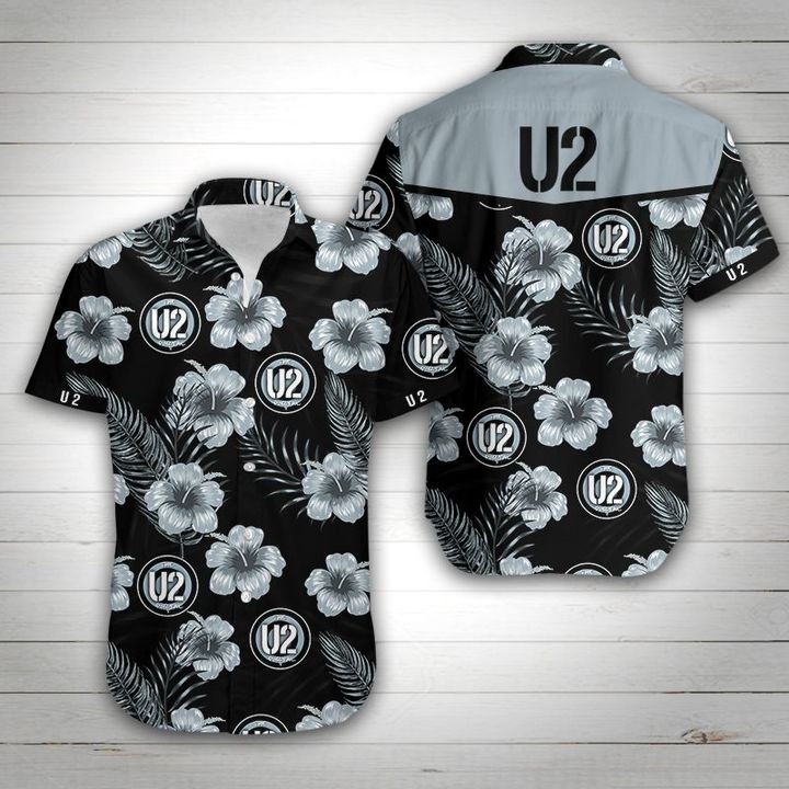 U2 tropical flower hawaiian shirt 3