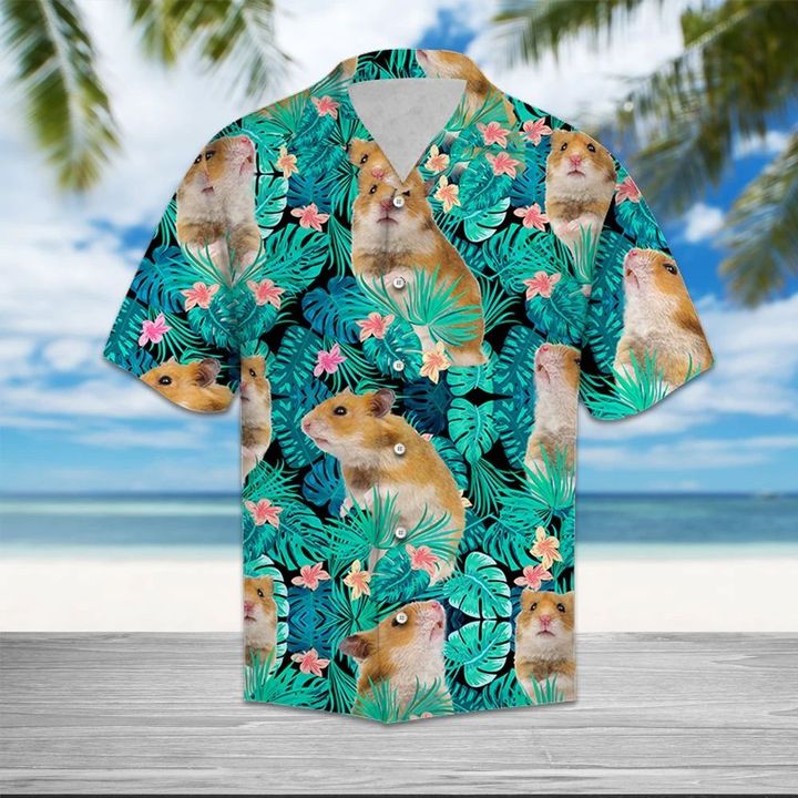 Tropical hamster hawaiian shirt 1