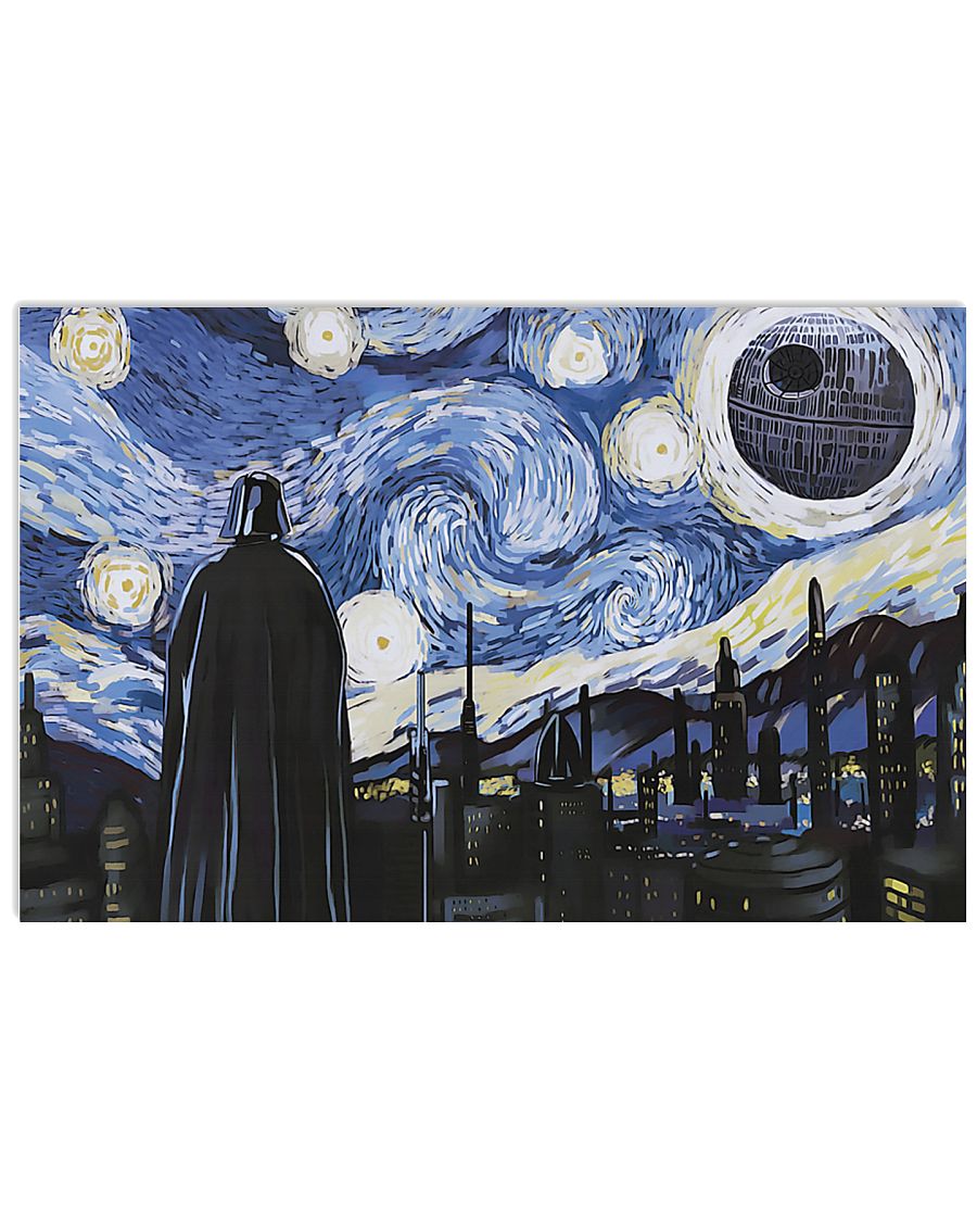 Vincent van gogh the starry night darth vader and death star poster 3