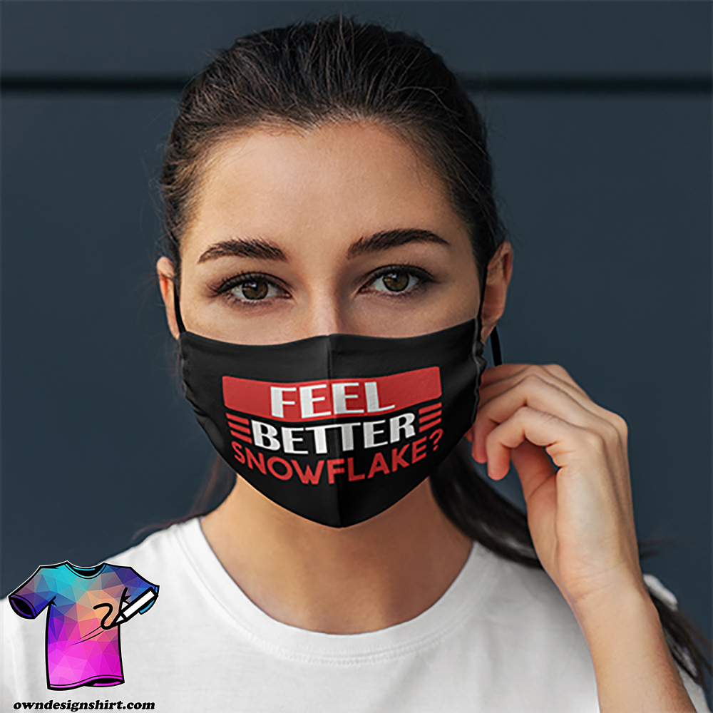 Feel better snowflake 2020 all over printed face mask