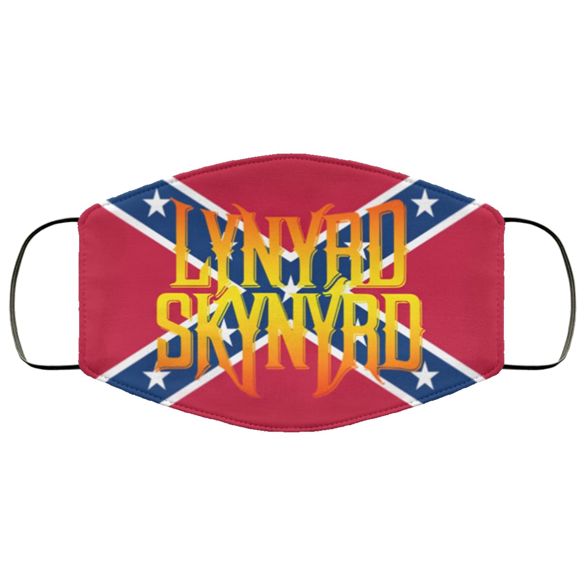 Lynyrd skynyrd confederate flag all over printed face mask 1