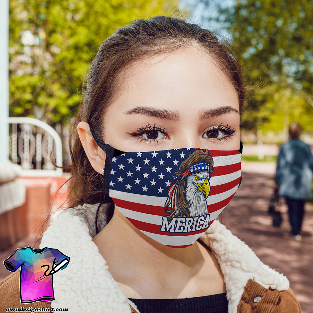 Mullet merica america flag anti pollution face mask