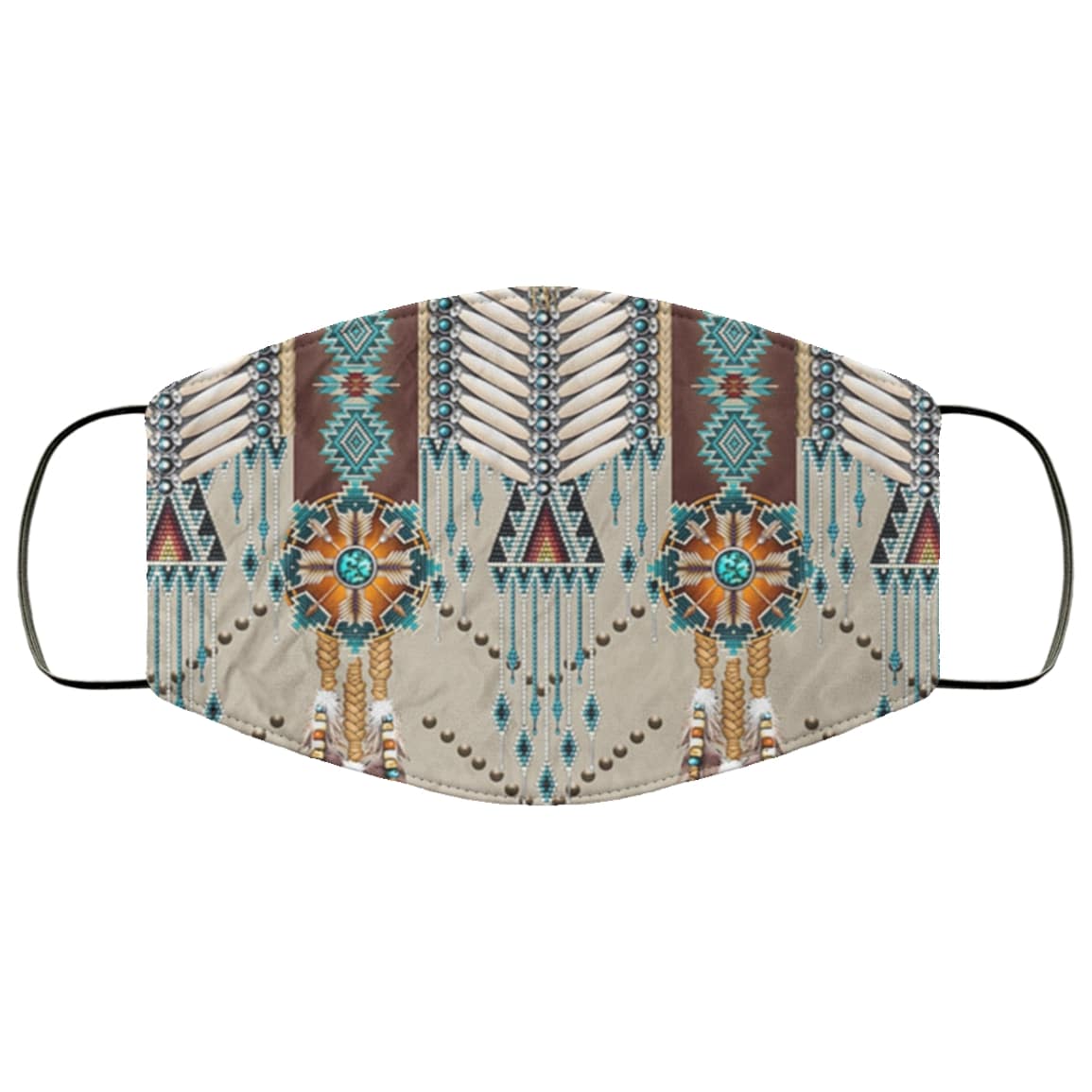 Native american culture symbol all over printed face mask 1