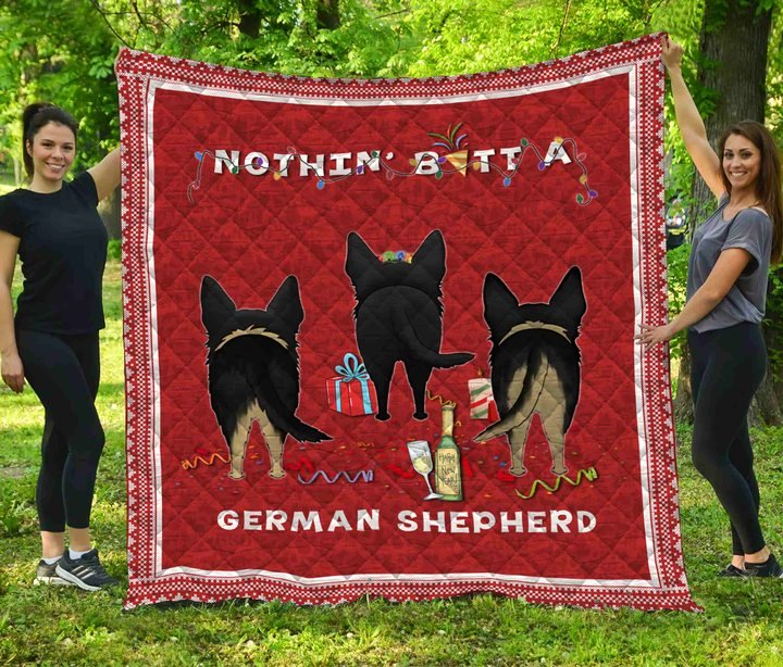 Nothin butt a german shepherd christmas quilt 2