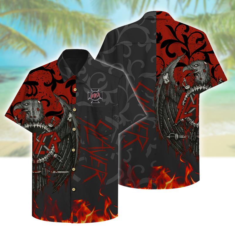 Slayer rockband aloha tropical full printing hawaiian shirt 1 - Copy