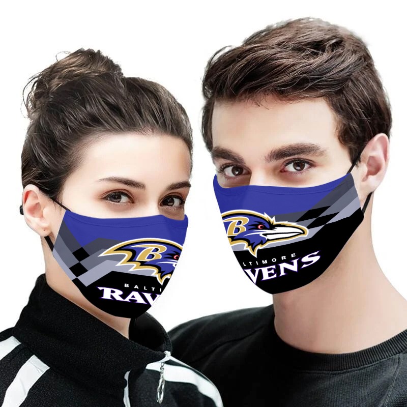 The baltimore ravens all over printed face mask 1