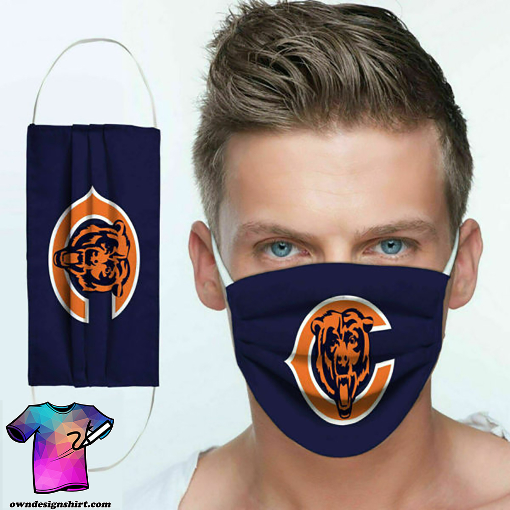 The chicago bears all over printed face mask