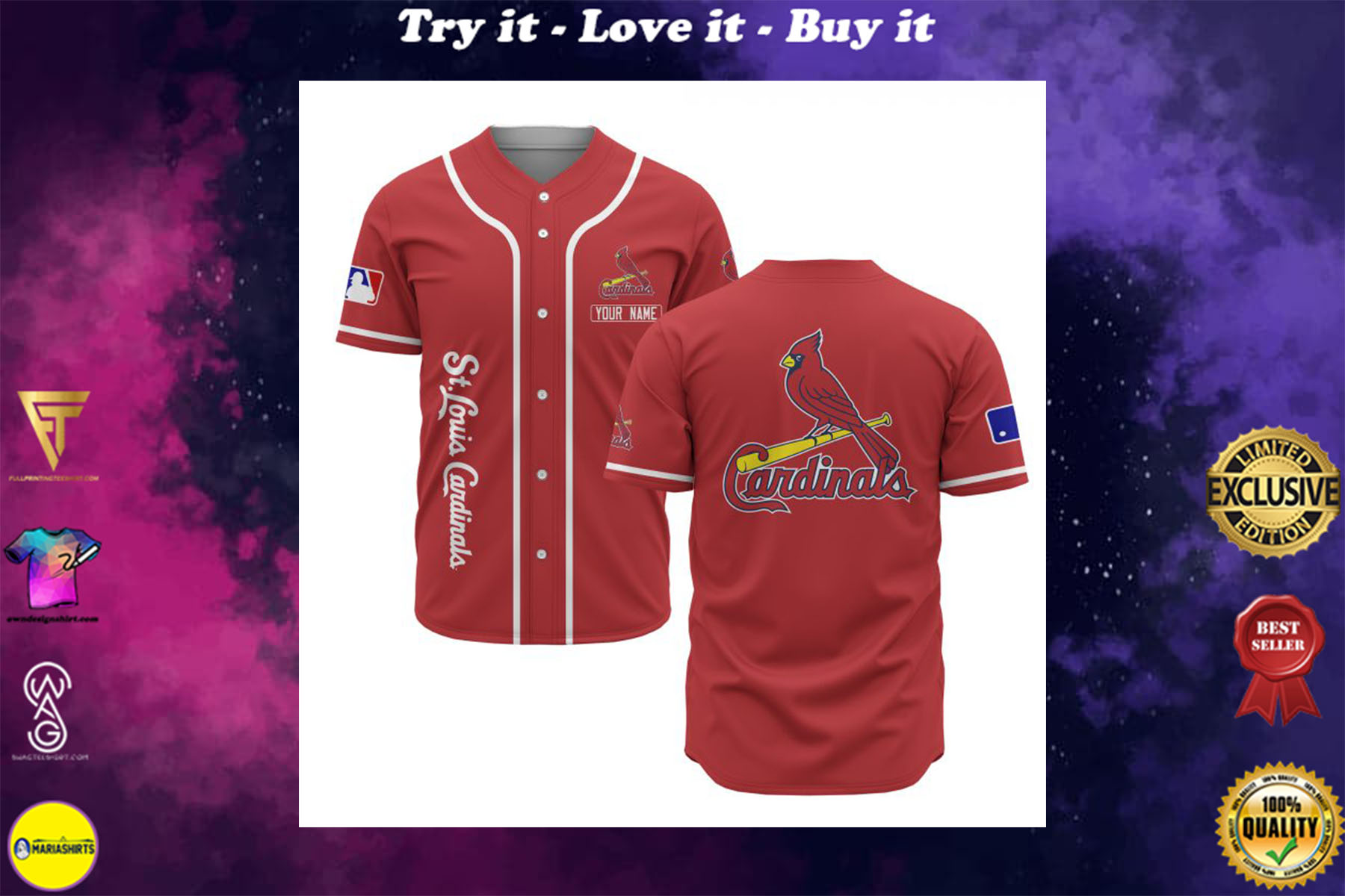 custom name st louis cardinals baseball shirt - the best selling