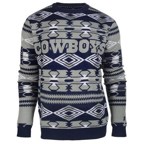 dallas cowboys aztec print ugly christmas sweater 1