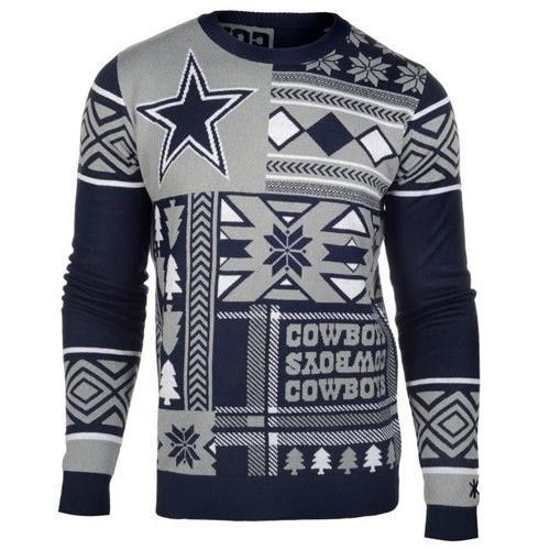 dallas cowboys patches ugly christmas sweater 1