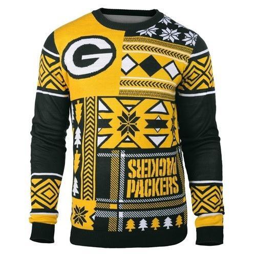 green bay packers patches ugly christmas sweater 1