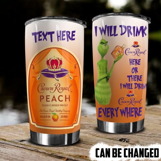 personalized name the grinch crown royal peach flavored whisky tumbler 1 - Copy (2)