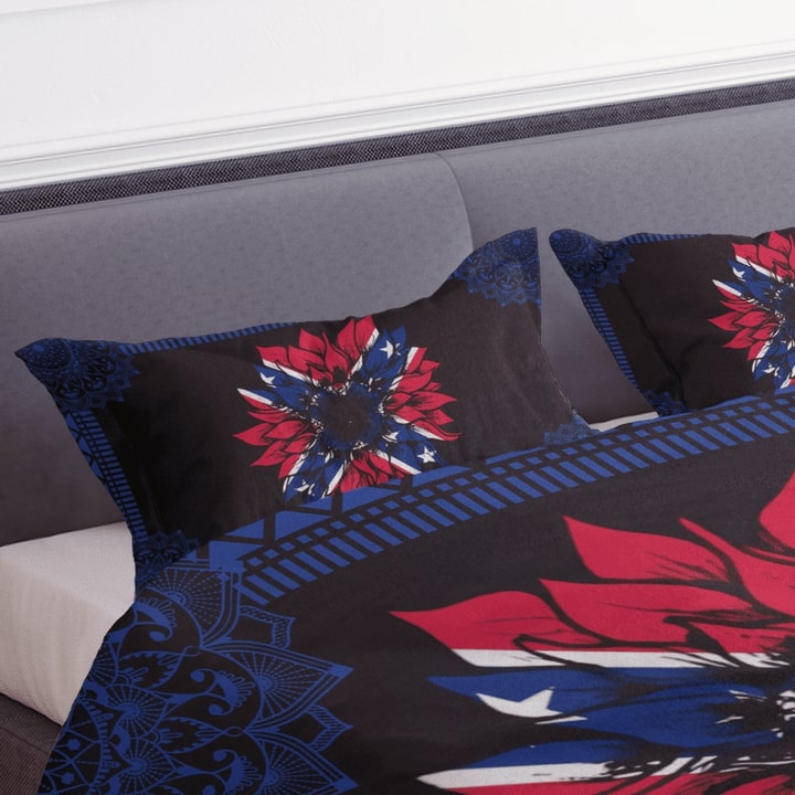 sunflower and confederate flag bedding set 3