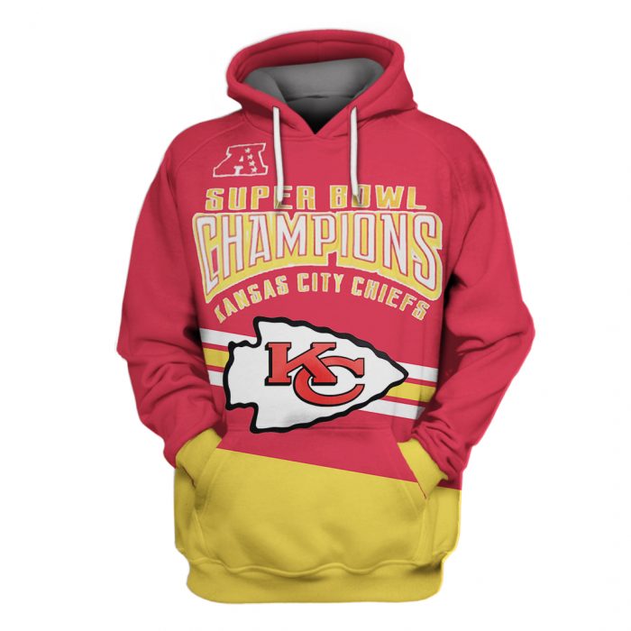 super bowl champions kansas city chiefs full over printed hoodie