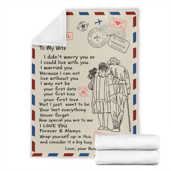 air mail letter to my wife i love you forever and always your husband quilt 4