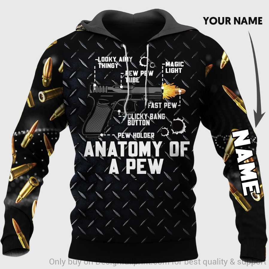 custom name anatomy of a pew full over printed shirt 2