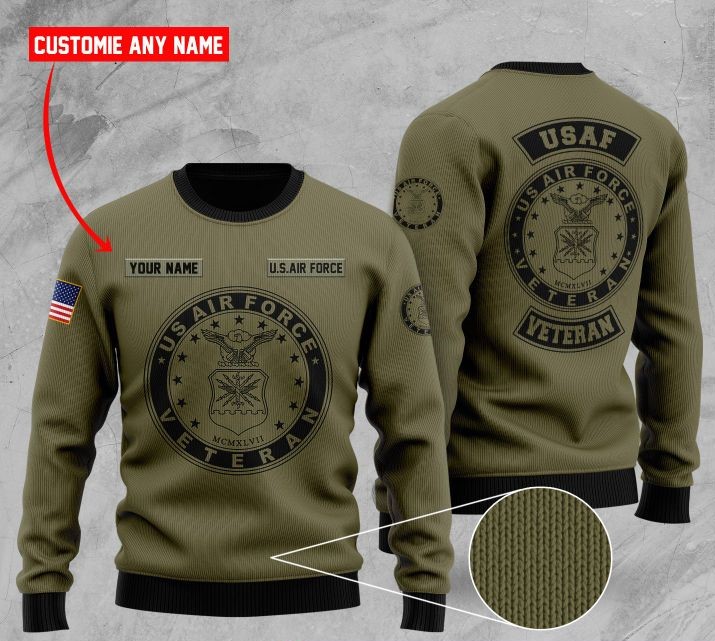custom name united states air force veteran ugly sweater 2 - Copy (2)