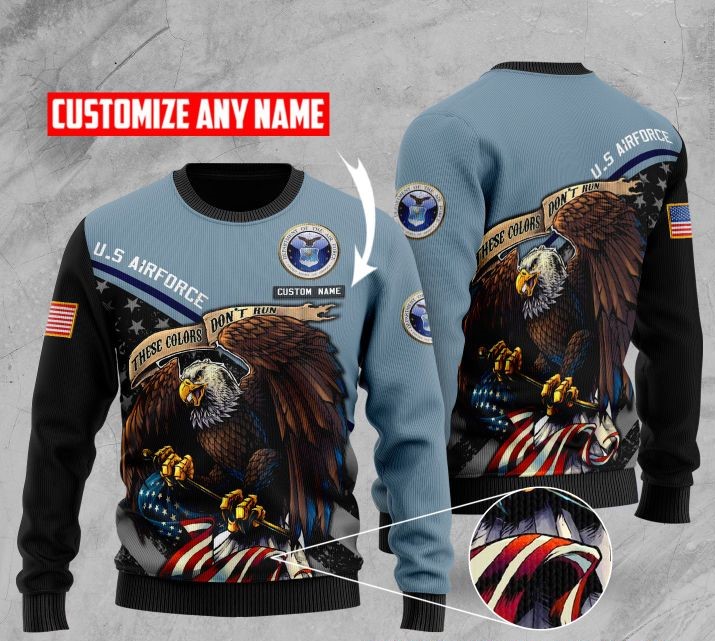custom name united states airforce these colors dont run ugly sweater 2 - Copy (2)
