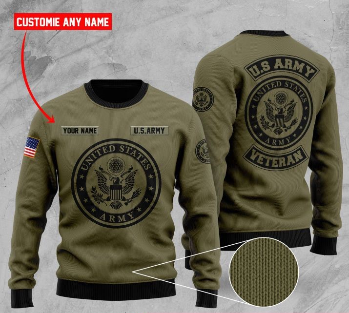 custom name united states army veteran ugly sweater 2 - Copy (2)
