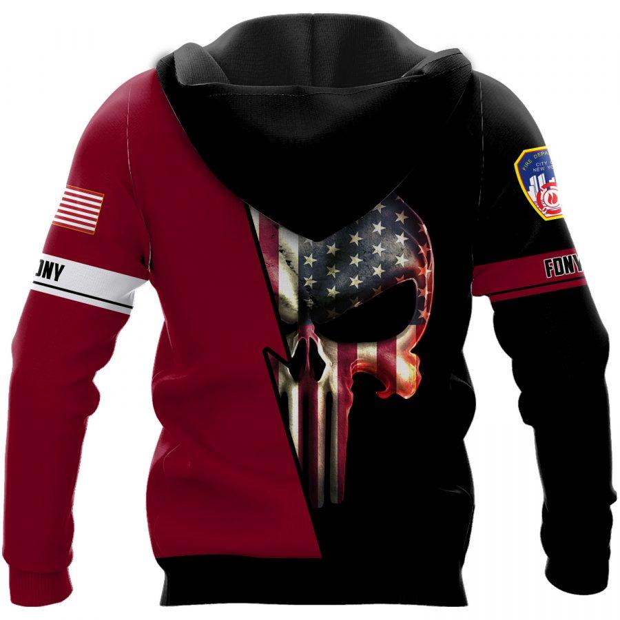 fire department newyork skull american flag full over printed hoodie 1