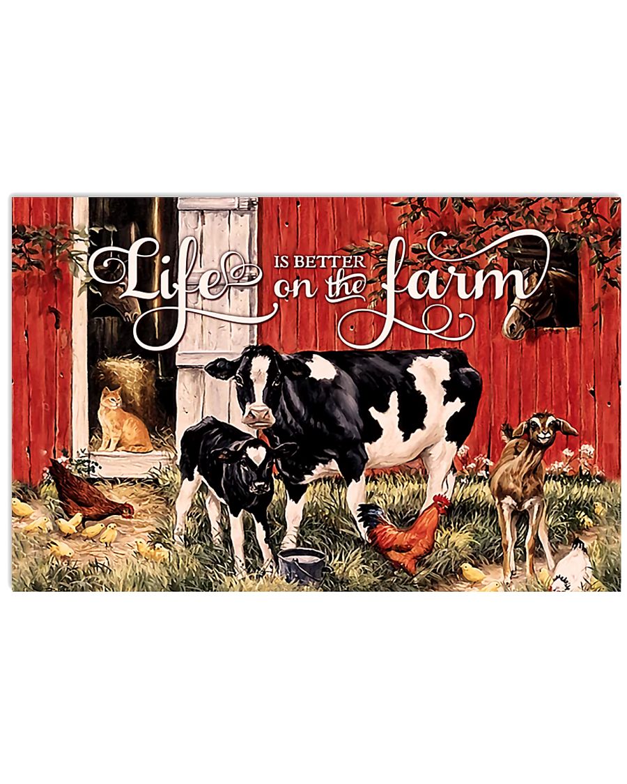 life is better on the farm vintage poster 4
