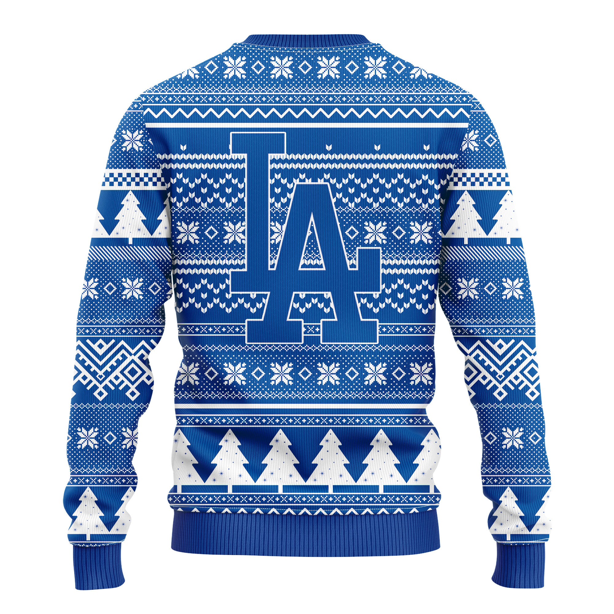 Los Angeles Dodgers Santa Claus Snowman Christmas Ugly Sweater - Jomagift