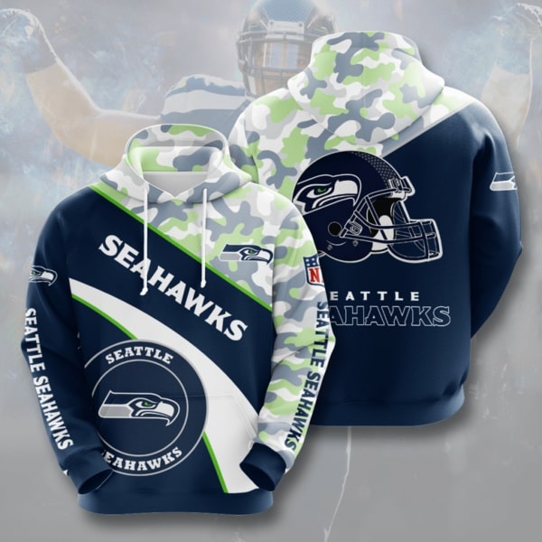 seattle seahawks helmet camo full printing hoodie 1