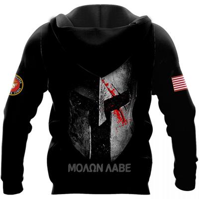 united states marine corps warrior molon labe full over printed hoodie 1