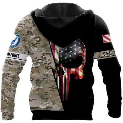 us air force skull american flag camo full over printed hoodie 1