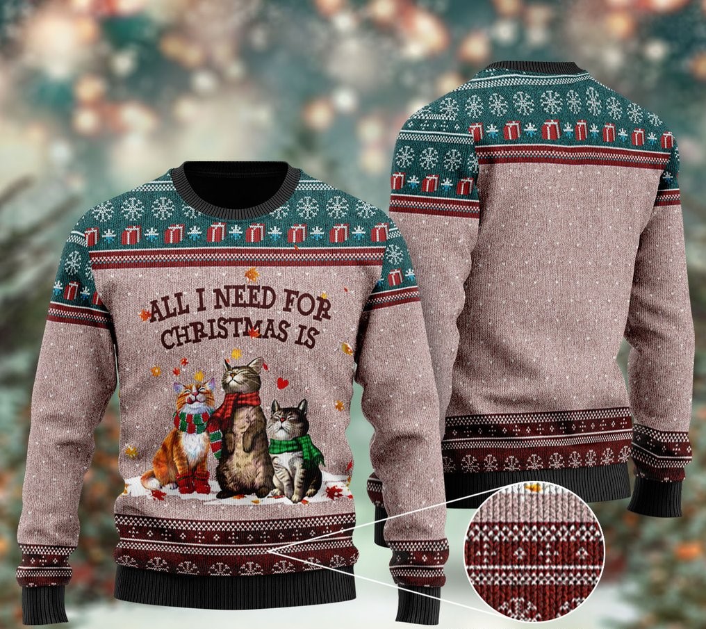 all i need for christmas is cat all over printed ugly christmas sweater 2 - Copy (2)