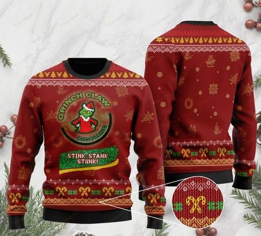 grinch claw cranky seltzer stink stank stunk all over printed ugly christmas sweater 2 - Copy (2)