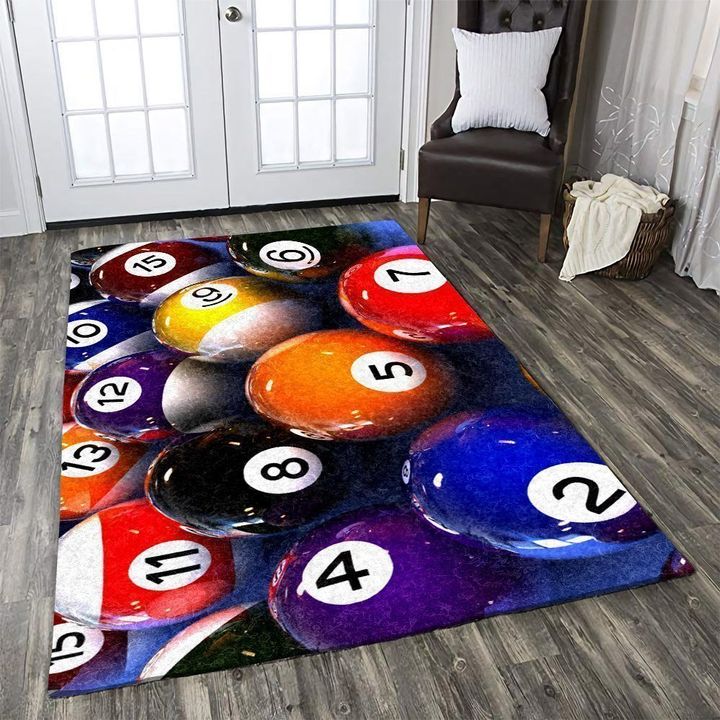 colorful billiard all over printed rug 2