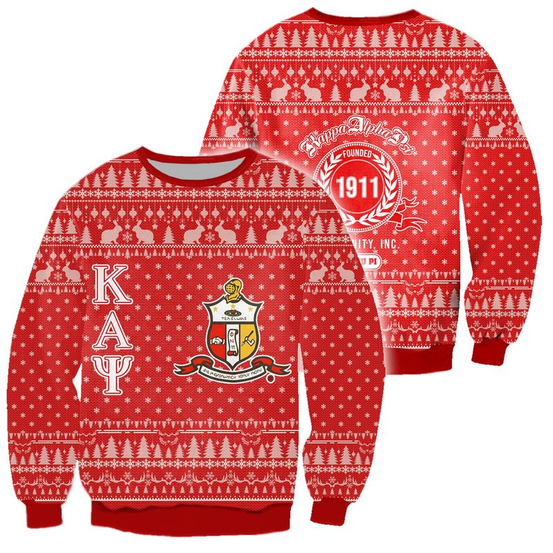 kappa alpha psi all over print ugly christmas sweater 2