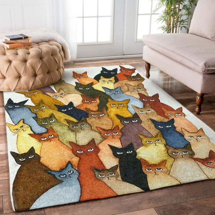 vintage cats all over printed rug 5