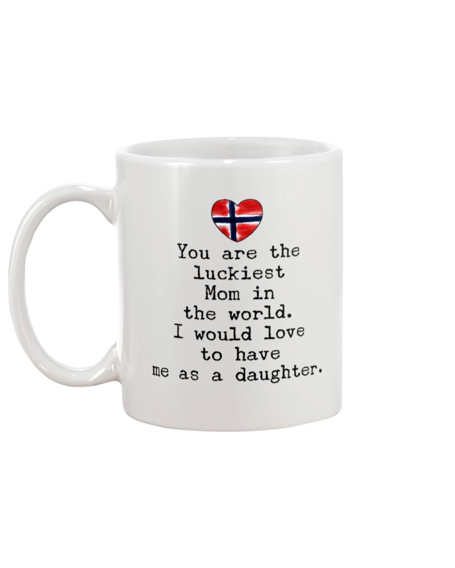 you are the luckiest mom in the world norwegian mug 5