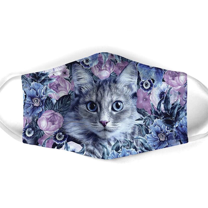 florist cat all over print face mask 2