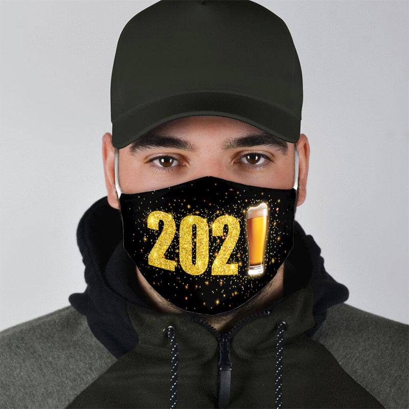 happy new year 2021 beer all over print face mask 4