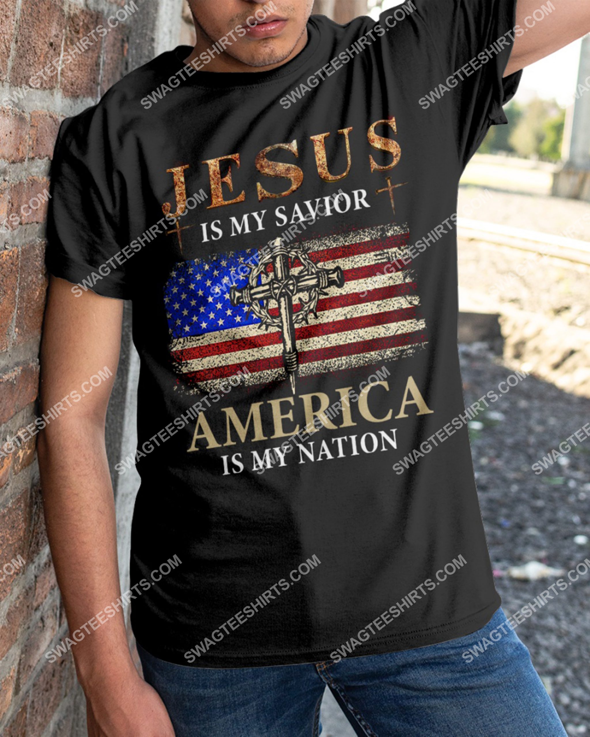 Jesus is my savior america is my nation shirt 2(1)