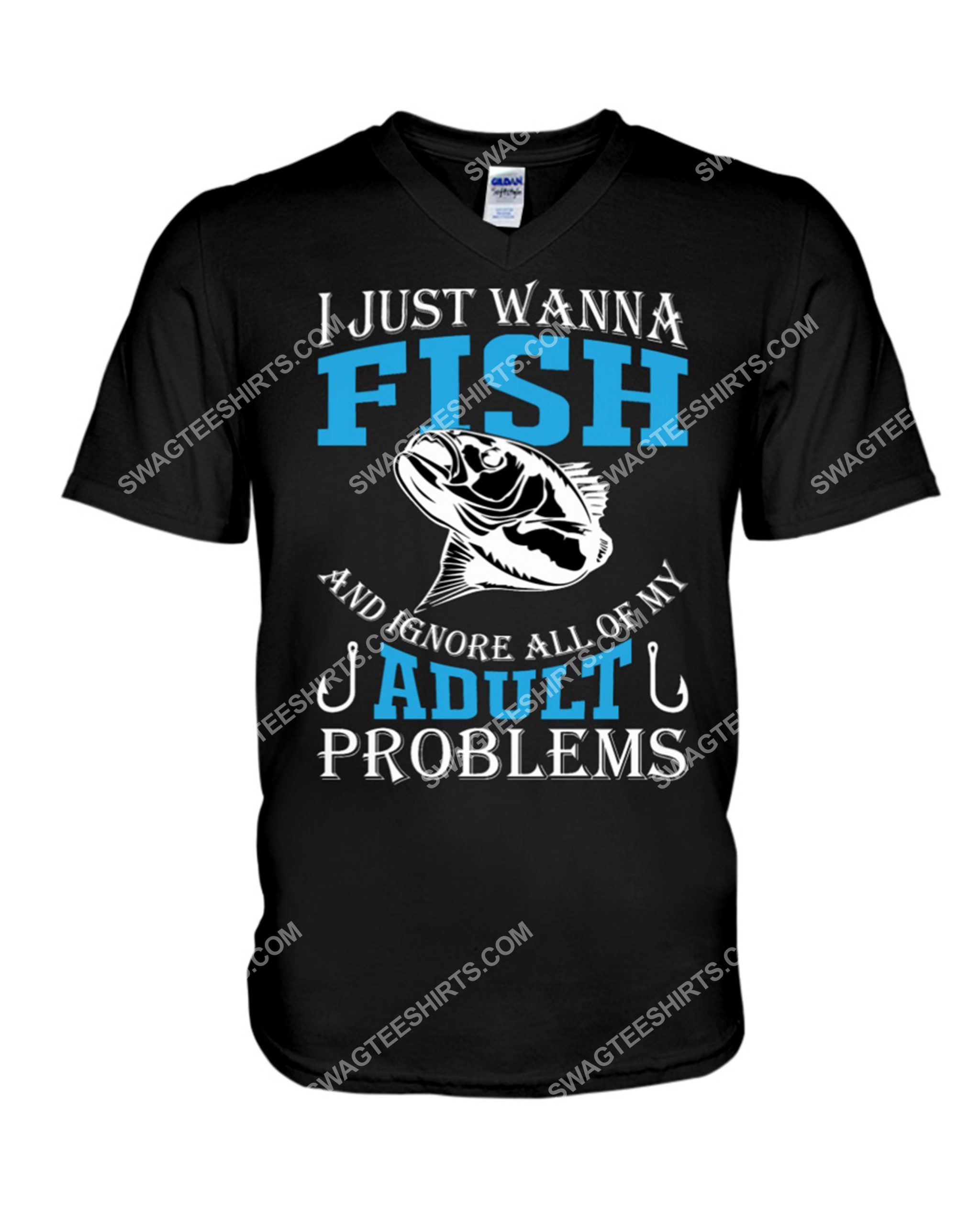 i just wanna fish and ignore all of my adult problems shirt 1(1)
