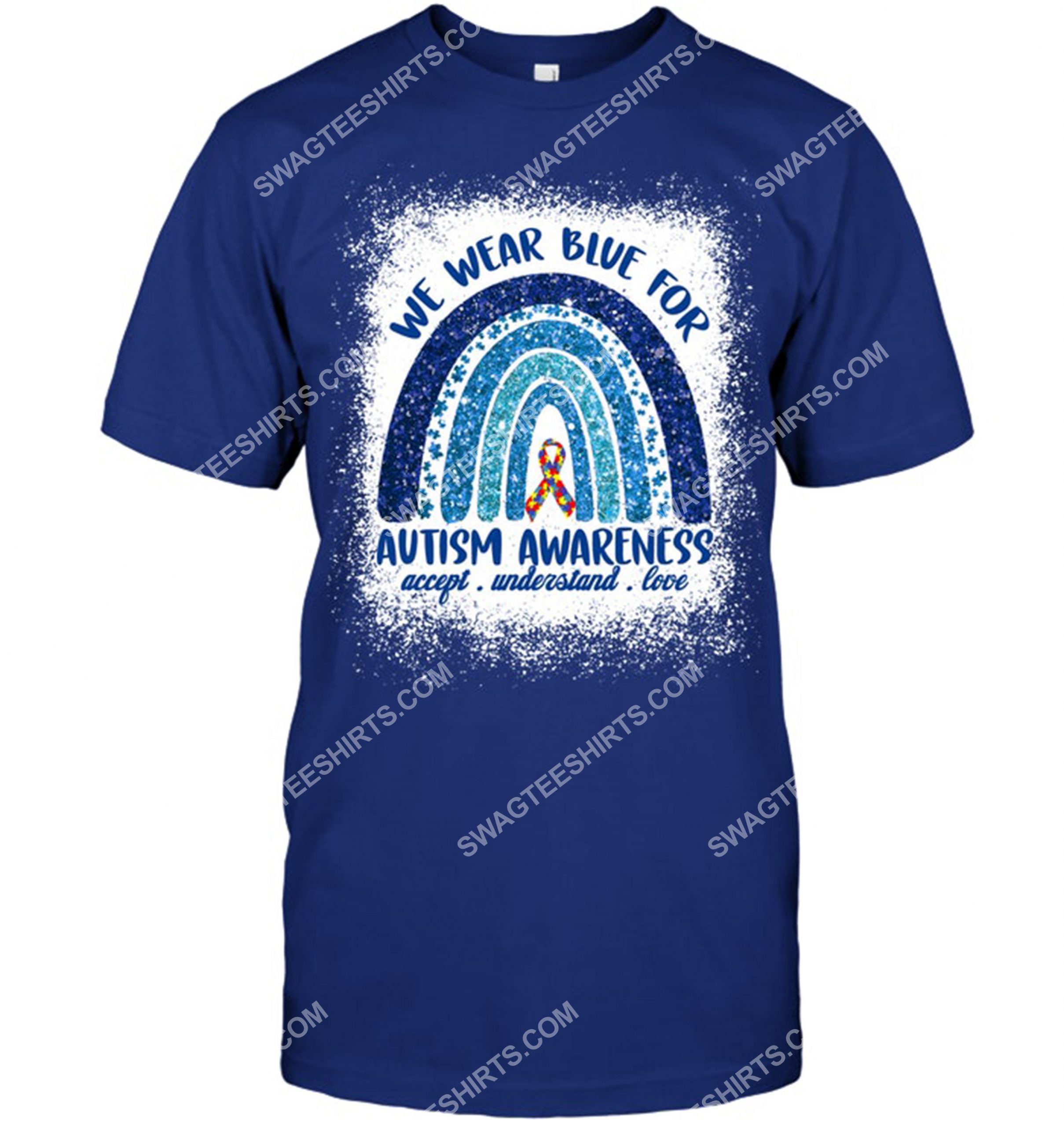 we wear blue for autism awareness accept understand love shirt 1(1) - Copy