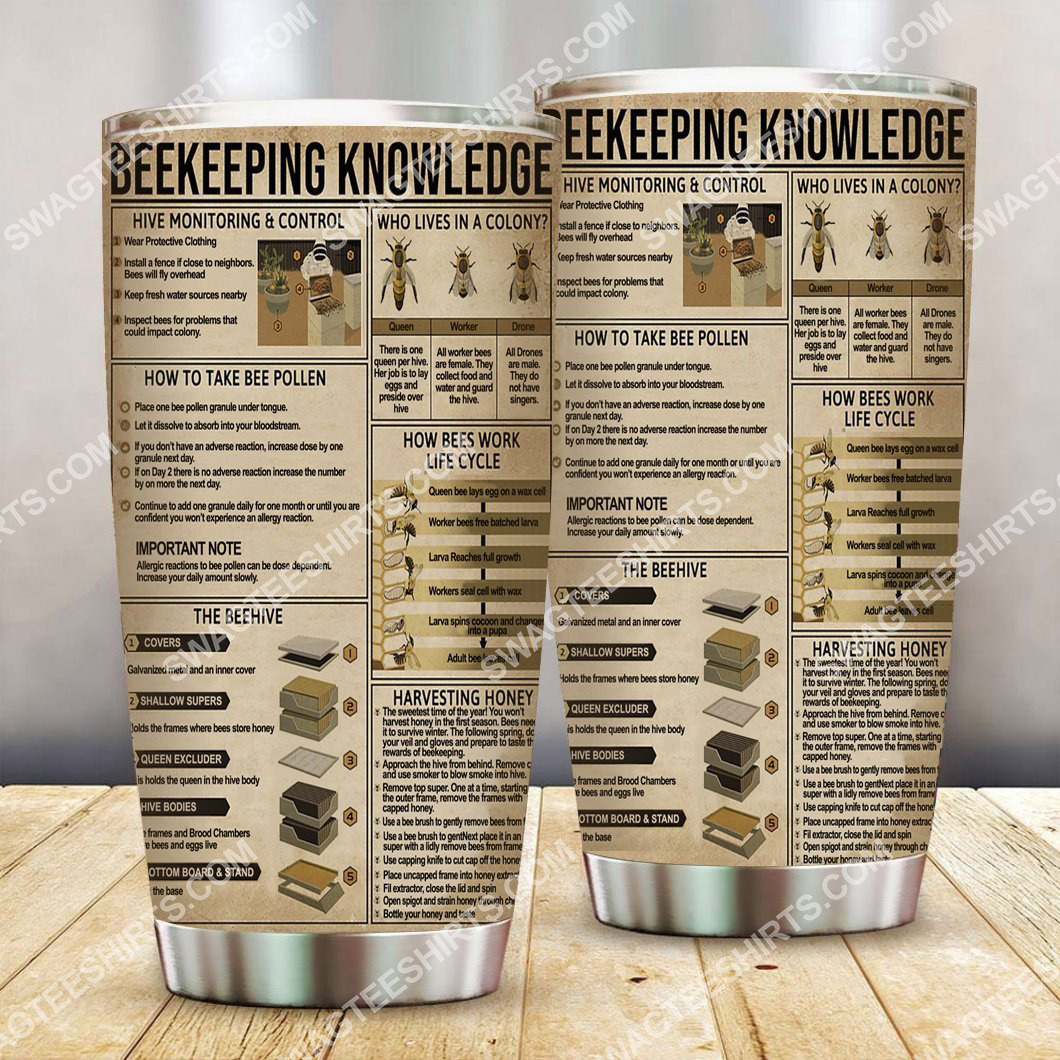 beekeeper knowledge all over printed stainless steel tumbler 2(1) - Copy