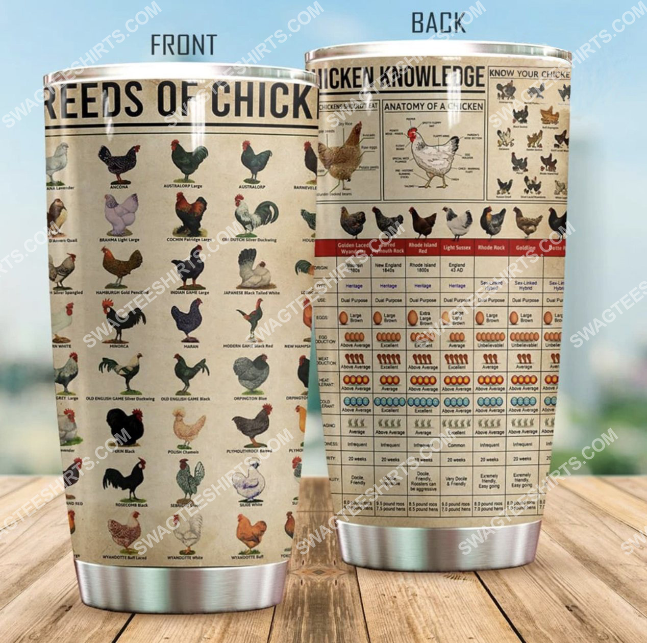 chicken knowledge all over printed stainless steel tumbler 2(1) - Copy