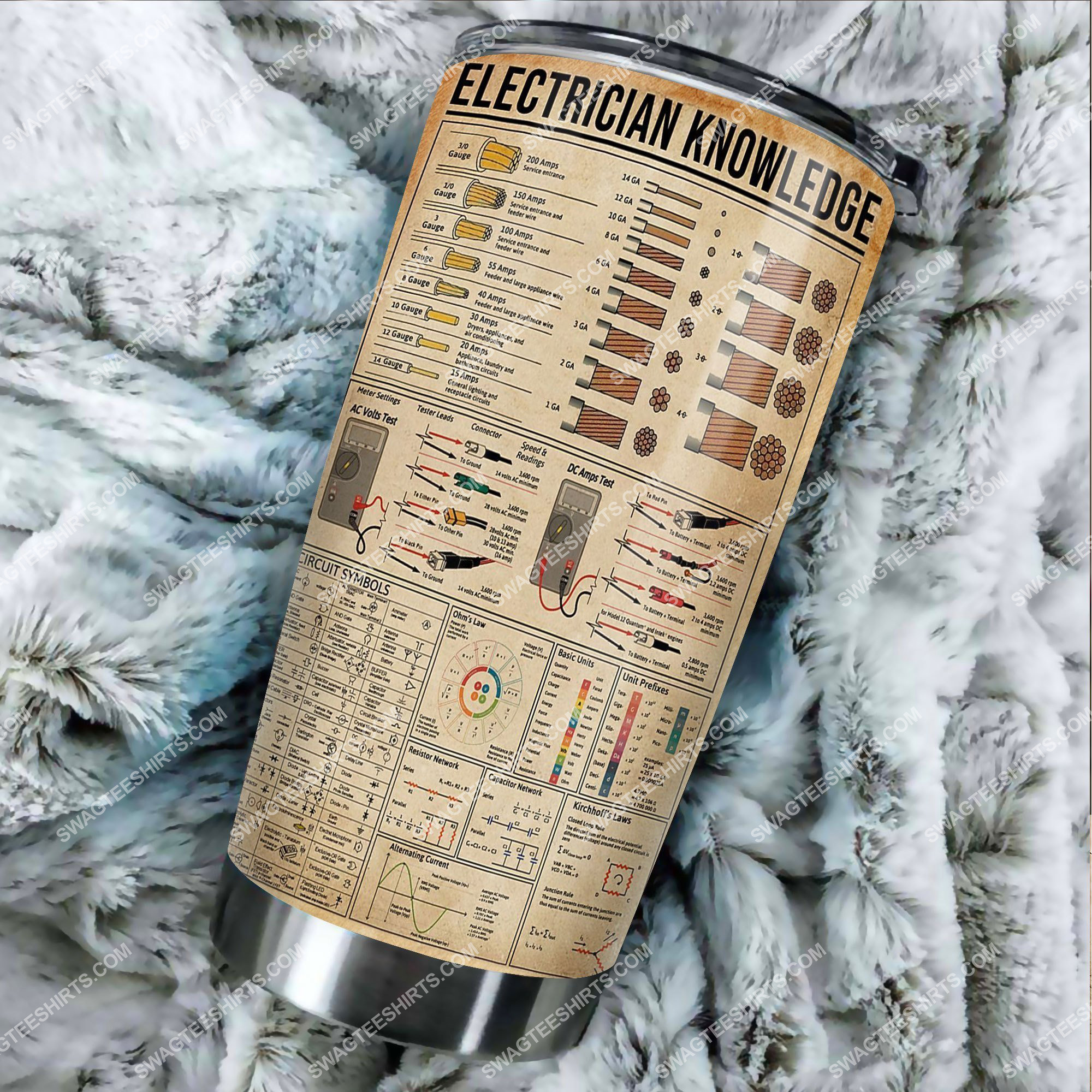 electrician knowledge all over printed stainless steel tumbler 2(2) - Copy