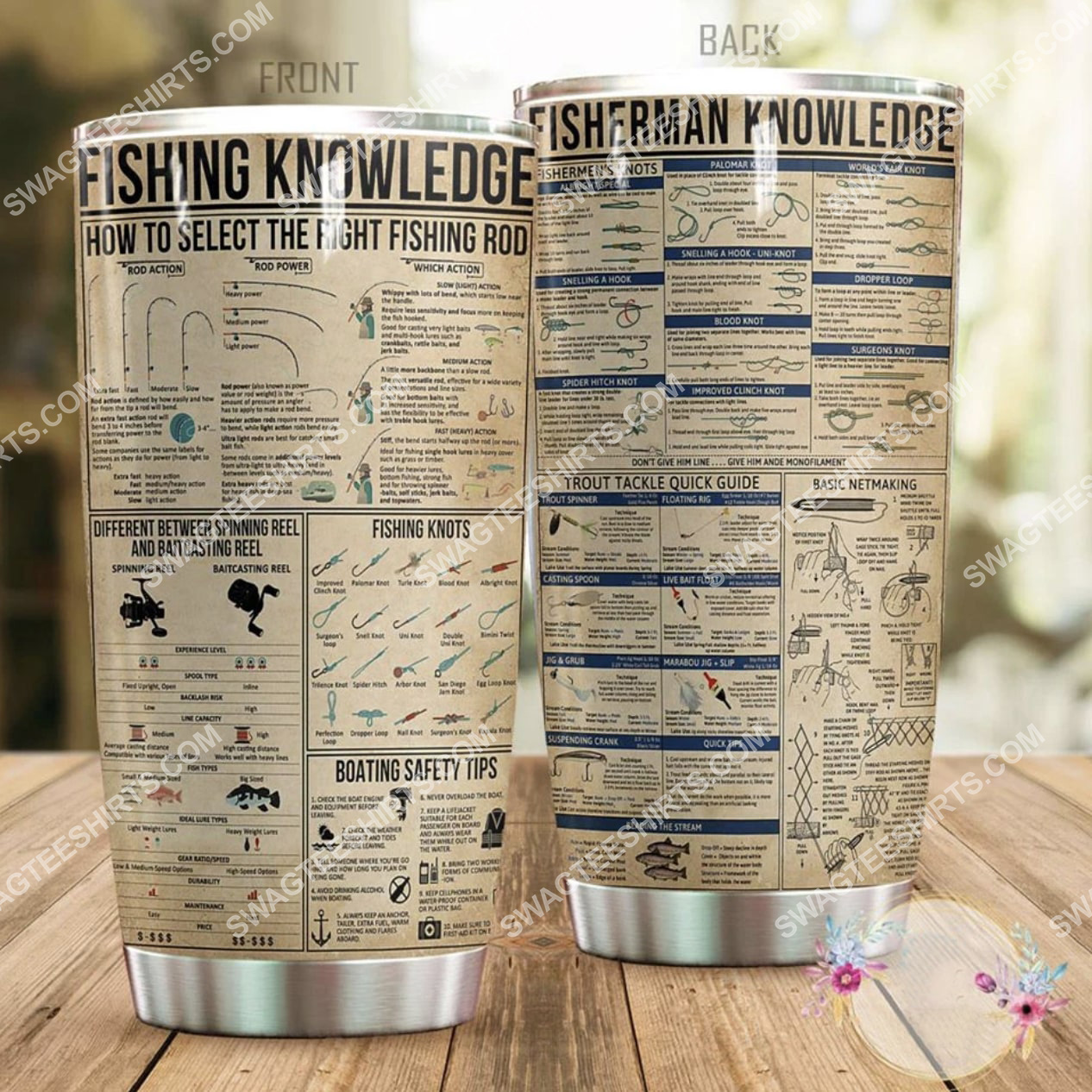 fishing knowledge all over printed stainless steel tumbler 2(1) - Copy